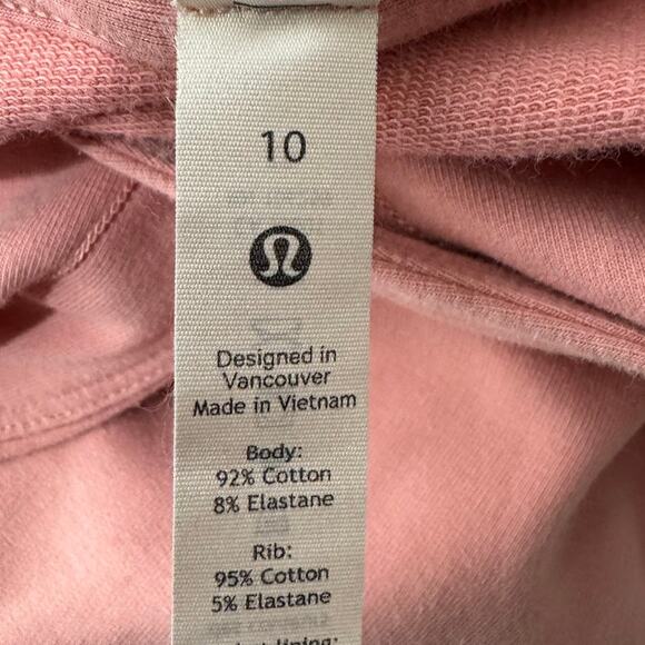 Lululemon Scuba Pullover Pink Taupe Sweatshirt Size 10 - Picture 9 of 13